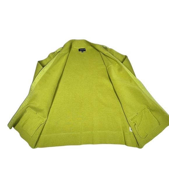 Jones New York Signature Woman Lime Green Front Zipper Cardigan Sweater Size 1X - Picture 12 of 16